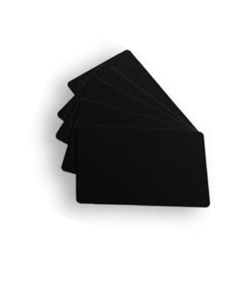 Cartes PVC vierges noir mat 30 Mil - 100 cartes (C8001)