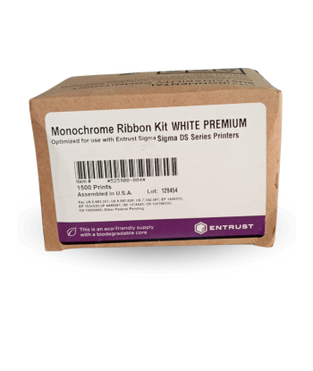 Ruban Monochrome Blanc Premium Entrust Datacard Sigma DS1, DS2 et DS3 (525900-004)