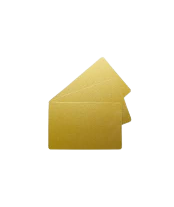 PVC BLANK CARDS - GOLD - 30MIL - 1 pack of 100 cards (C4601): 𝗗𝗶𝘀𝗽𝗼𝗻𝗶𝗯𝗹𝗲 𝗮𝘂 𝗖𝗮𝗺𝗲𝗿𝗼𝘂𝗻, 𝗠𝗲𝗶𝗹𝗹𝗲𝘂𝗿𝘀 𝗣𝗿𝗶𝘅