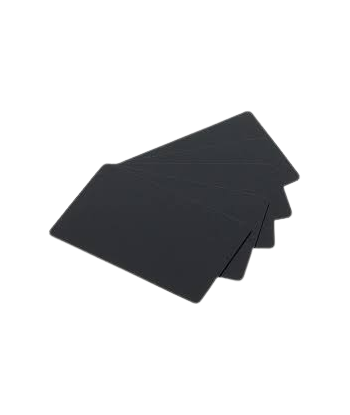 Cartes PVC vierges noir mat 30 Mil - 100 cartes (C8001)