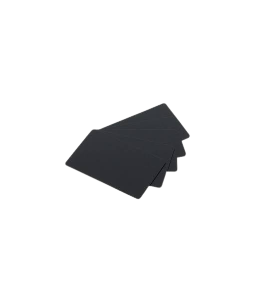 Cartes PVC vierges noir mat 30 Mil - 100 cartes (C8001)