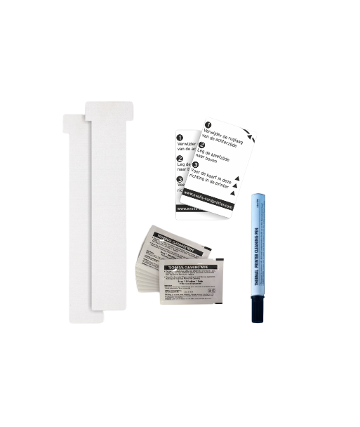 KIT DE NETTOYAGE AVANCÉ - 2 cartes en « T », 2 cartes adhésives, 1 stylo, lingettes (distributeur) (ACL002)