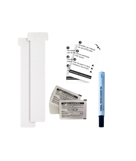 KIT DE NETTOYAGE AVANCÉ - 2 cartes en « T », 2 cartes adhésives, 1 stylo, lingettes (distributeur) (ACL002)